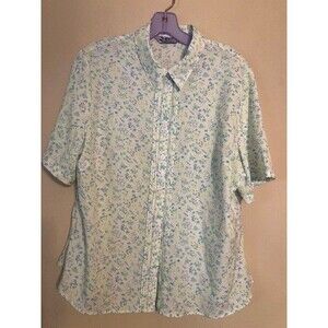 Honor Millburn Ladies Short Sleeve Blouse White Floral - size 18 - UK IMPORT